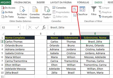 como colocar em ordem alfabetica no excel - organizar em ordem decrescente excel